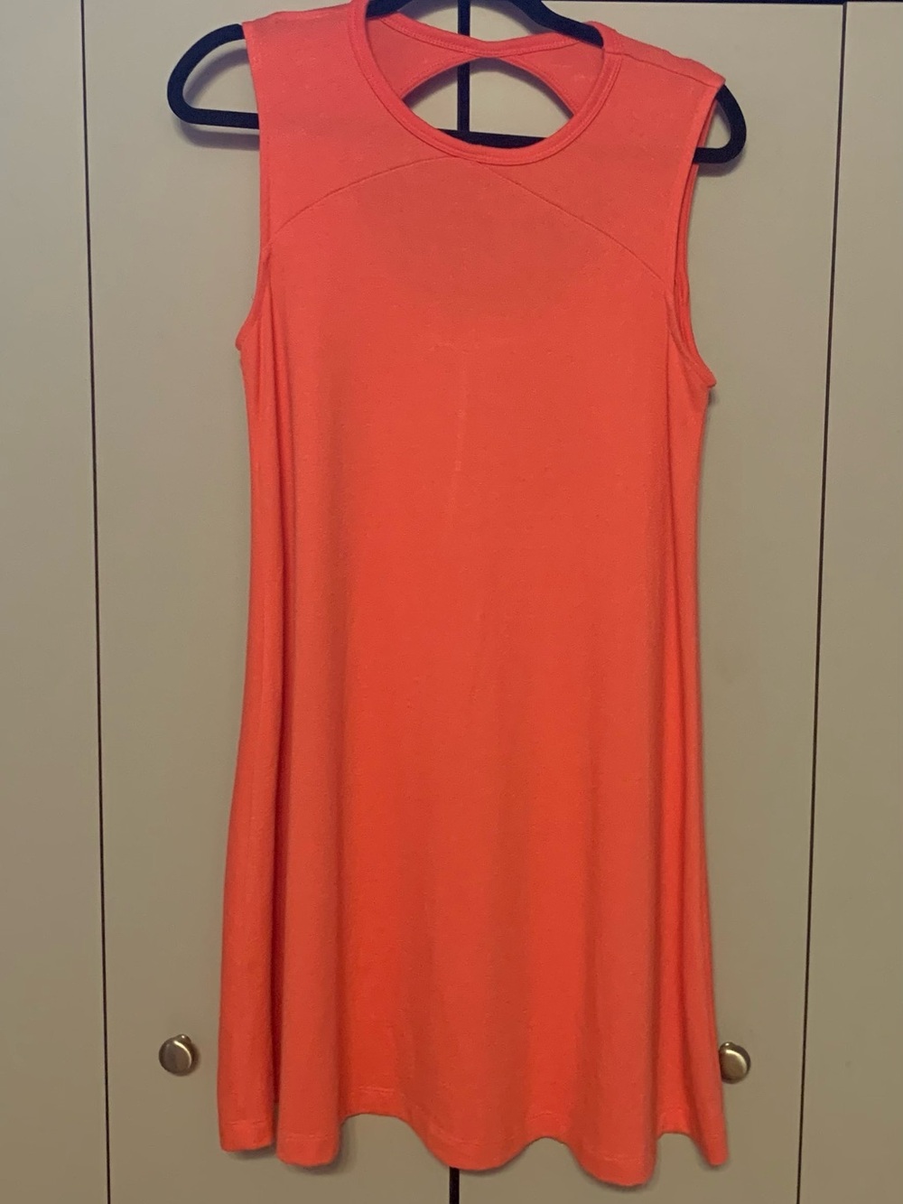 GAP  Swing Mini Dress Sleeveless, Cutout-Back, Soft Stretch Knit Size Medium